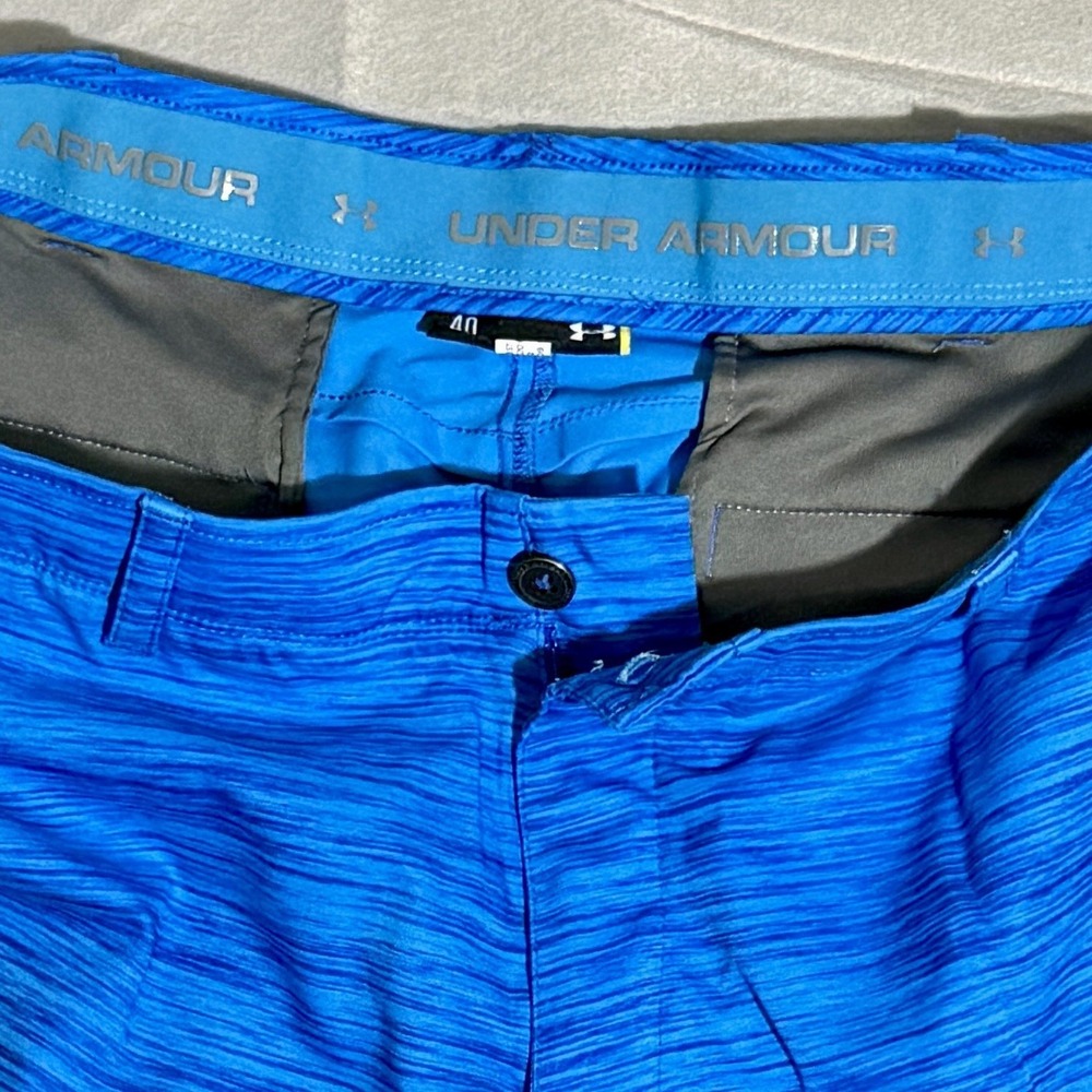 Under Armour Mens 40 Match Play Golf Shorts Blue Heathered 11" Inseam 1272357 - Picture 3 of 3